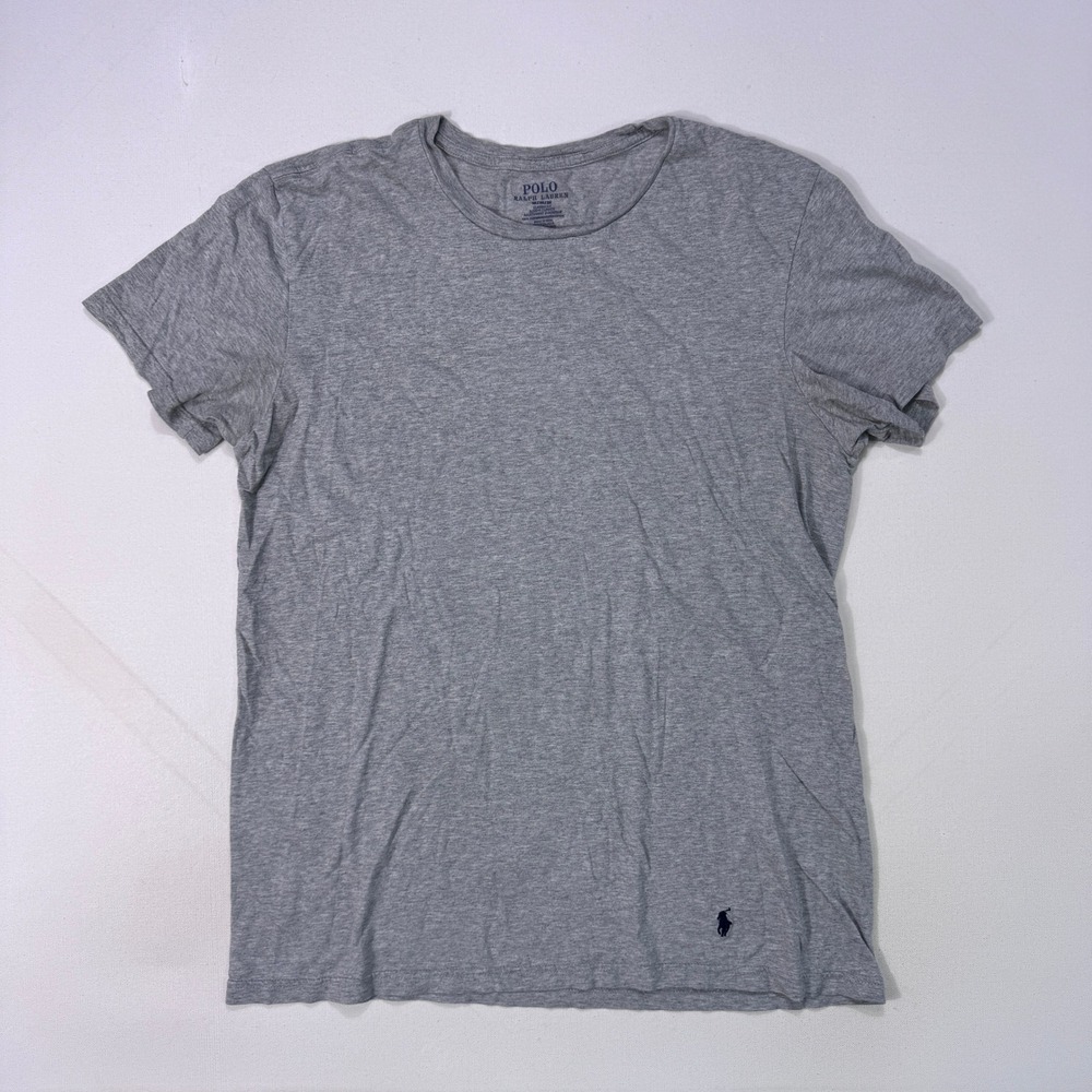 Polo Ralph Lauren Mens Gray Classic Fit Short Sleeve T-Shirt Medium Crew Neck